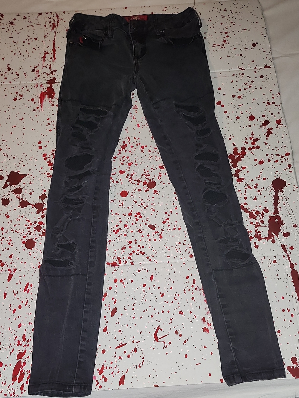 Royal Bones Black Distressed Skinny Jeans